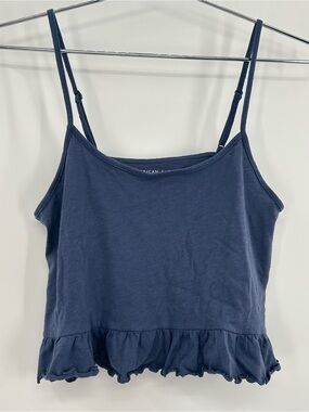 American Eagle Outfitters Women's Ruffle Hem Cropped Tank Top XS